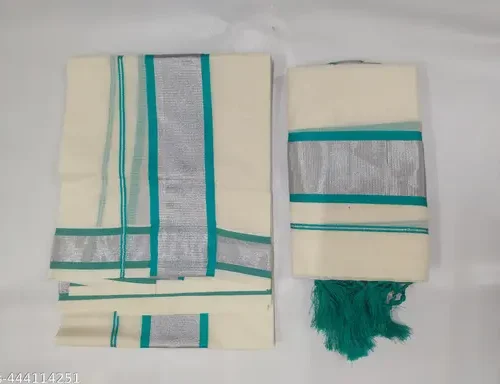 2x3 silver DSB set mundu 2m - 2.80 m with kunjam