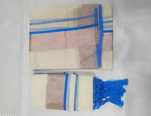 3x3 onlion copper set mundu 2/2.80 with kunjam - anandha blue