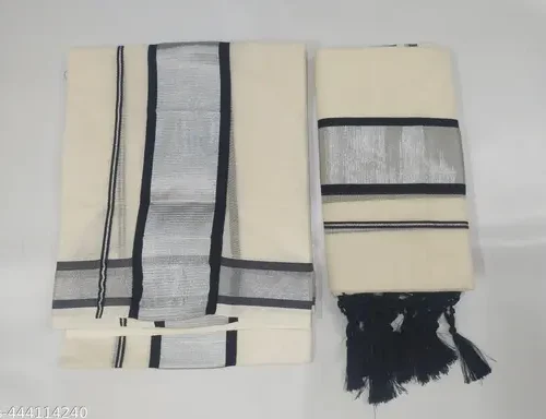 2x3 silver DSB set mundu 2m - 2.80 m with kunjam