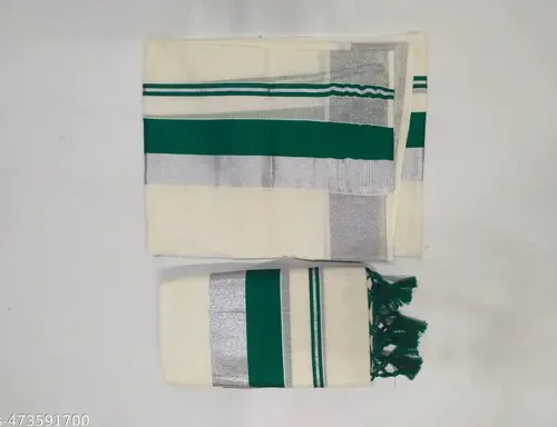3x3 silver set mundu 2/2.80 with kunjam