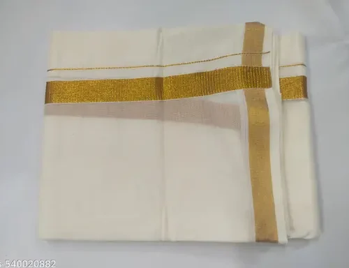 1x1 golden grey cotton dhoti 4 meters
